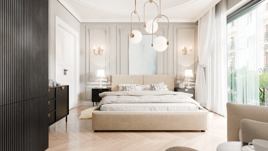 schlafzimmer im quiet luxury stil